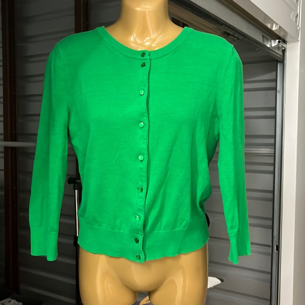 Green cardigan